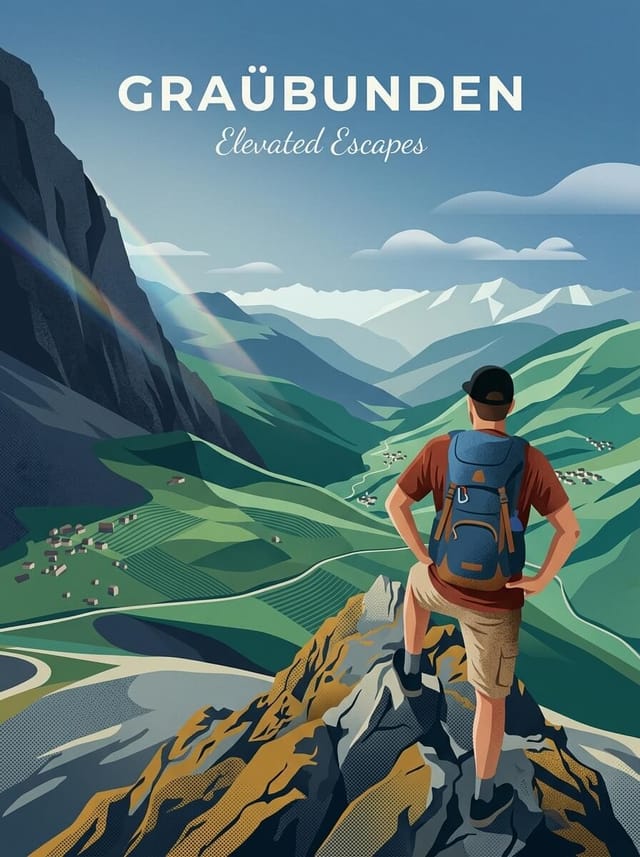 GRAUBÜNDEN travel poster