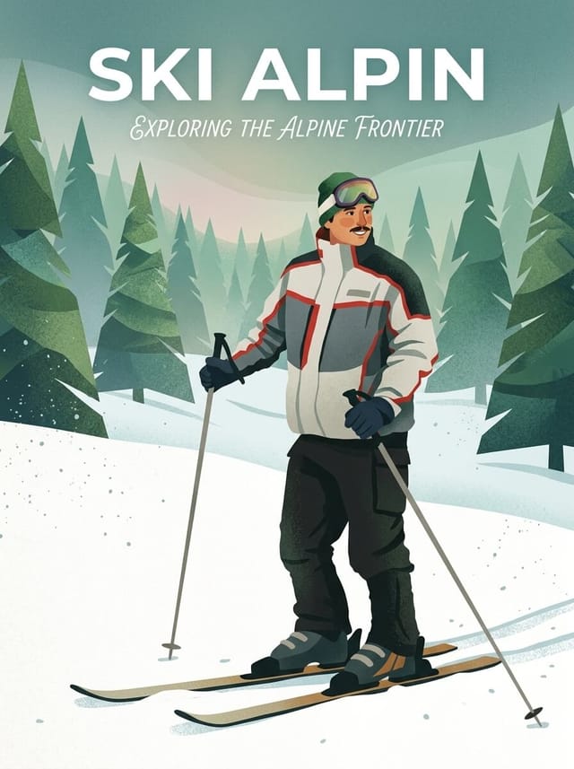 SKI ALPIN travel poster